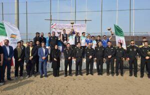 برگزاری مسابقات والیبال ساحلی کارکنان نیروی دریایی ارتش در منطقه آزاد انزلی