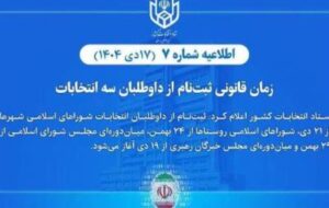 زمان قانونی ثبت‌نام از داوطلبان سه انتخابات اعلام شد